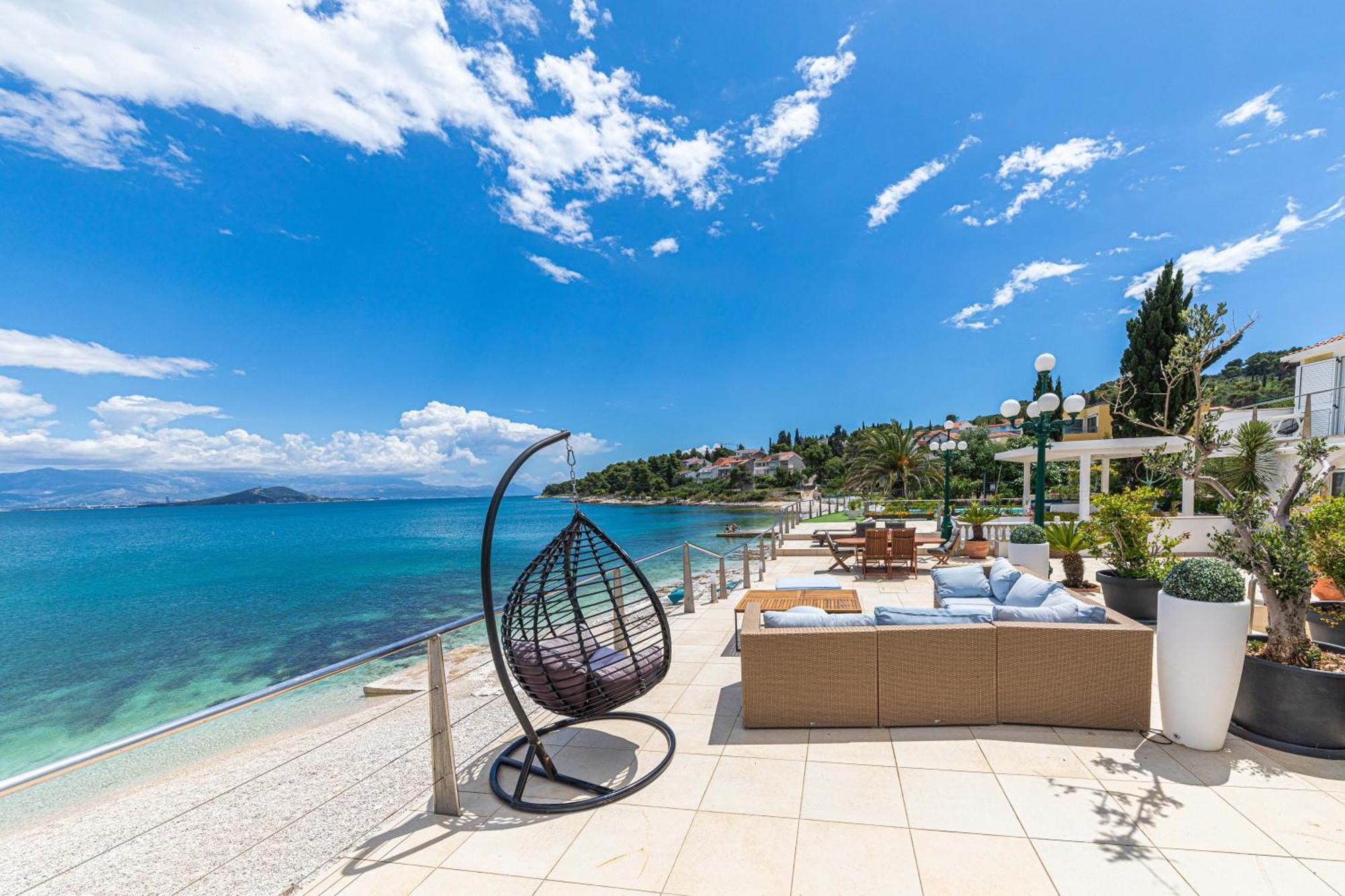Villa Unique Sur La Plage Pour Des Vacances Inoubliables En Famille Ou Entre Amis Pour 10 Personnes Slatine Kültér fotó